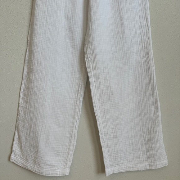 Size S White Wide Straight Flare Leg Trouser Pant - Mate the Label - Picture 3 of 12